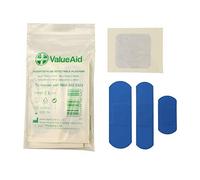 Value Aid Assorted Blue Detectable Plasters - Pack of 20