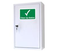 Value Aid Clean Up Kit Cabinet (Empty) - Wall-Mountable Storage for Body Fluid Disposal Kits in Schools, Workplaces and Public Areas
