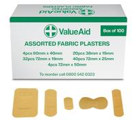 Value Aid Assorted Fabric Plasters - Box of 100
