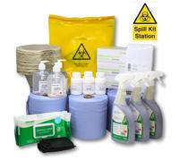 Value Aid Spill Kit Restock Bundle - Body Fluid Disposal Kit Refill Pack with Disinfectant Wipes, Gloves, Aprons and Biohazard Bags