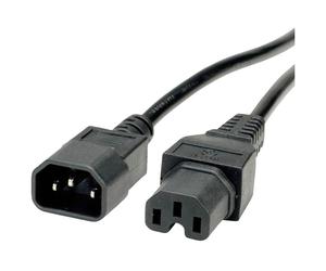 Value Appliance Cable C14/C15 Black PVC 3m 250V 10A