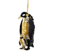 Value Arts Handmade Cloisonne Articulated Penguin Family Hanging Ornament