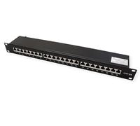 VALUE Cat.6A (Class EA) 19" Patch Panel, 24 P, Shielded, Black