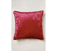 Value Comfort Home Set of 2 - Large 24" x 24" (60cm x 60cm) Luxury Super Soft CRUSHED VELVET Filled Cushions - Colour Options Red