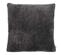Value Comfort Home Set of 2 - Luxury Super SOFT TEDDY BEAR Fleece Fur FILLED Cushions - Size & Colour Options - 24" Charcoal (2)