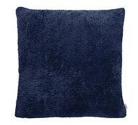 Value Comfort Home Set of 2 - Luxury Super SOFT TEDDY BEAR Fleece Fur FILLED Cushions - Size & Colour Options - 18" Navy (2)