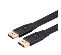 VALUE Flat DisplayPort Cable, v1.4, DP ST - ST, Black, 3 m