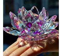 Value for Money Products Crystal Lotus Flower Bouquet Large Size Craft Home Decoration Birthday Wedding Gift, Purple