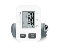 Value Health Blood Pressure Monitor - Upper Arm Fully Automatic Medical BPM for Home Use - Arrhythmia Irregular Heartbeat Detection - 2 User Memory Function - Large Cuff 22-40cm - LCD Display
