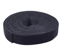 VALUE Hook and Loop Tape 10 mm Black 25 m