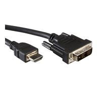 VALUE DVI Cable (18+1) ST - HDMI ST, Black, 1m