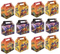 VALUE PACK 12 x Super Hero Paper Lunch Box Going Home Present Picnic Boxes