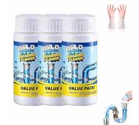 Value Pack Drain Cleaner, Sink Drain Cleaner, Fast and Effective Against Blockages, Odorless, for Bathtubs, Sinks, and Toilets (3 Pcs)