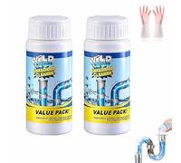 Value Pack Drain Cleaner, Sink Drain Cleaner, Fast and Effective Against Blockages, Odorless, for Bathtubs, Sinks, and Toilets (2 Pcs)