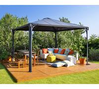 Value Pack Garden Gazebo 3.6x3.6m + Netting Set Polycarbonate Roof Palermo