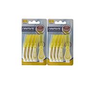 Value Pack iWave interdental Brushes, Swiss Designed, Flexible Brushes, Safer, Longer Lasting, Yellow Medium 0.7mm, 2 Packs.