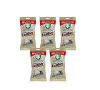 Value Pack of 5 Packs of Greenshield Care & Protect Conditioning Leather Surface Wipes (70 Wipes per pack) 350 Wipes Total Pack