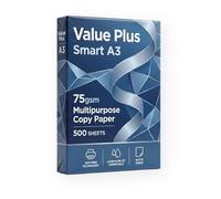 Value Plus A3 Printer Paper - 500 Sheets | Multifunctional Copy & Print Paper for Inkjet & Laser | Bright White Ream for Office, Home & School