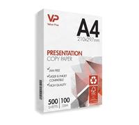 Value Plus A4 Paper Ream 100gsm - Premium Thick White Printer Paper, 1 Ream (500 Sheets) - Jam-Free Multi-Purpose Paper for Laser & Inkjet Printers, Office, Presentations, and Double-Sided Printing
