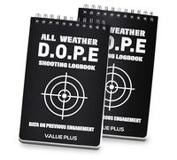 VALUE PLUS All-Weather DOPE Rifle Shooting Book, Dope Log Book for Long Range Rifle Precision Shooter - Shooting Range Notebook to Record Every Shot, Ballistic Impact Data, 2