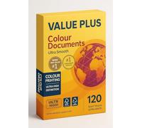 Value Plus Colour Documents A4 Printer Paper Multi-Purpose Paper - Photocopier White 120gsm (250 Sheets)