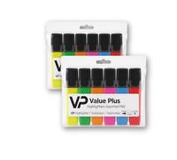 Value Plus Highlighters 12-Pack, Dual Precision Chisel Tip, Assorted Colors | Quick dry, smudge free ink. 1mm-5mm tip. Ideal for school, office, textbooks, and bullet journaling.