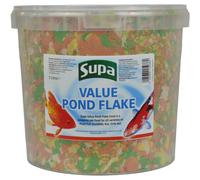 Value Pond Flake Fish Food 5 Litre Bucket Provides A Nutritionally Balanced Diet For Koi, Carp and Other Pond Coldwater Fish.
