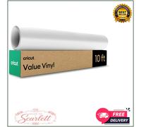 Value Removable Adhesive Vinyl Roll 30.5cm x 3m White for DIY Crafts Labels D...