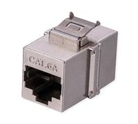 VALUE RJ-45 Coupler, Keystone, Shielded, Cat.6A (Class EA), Short, Silver