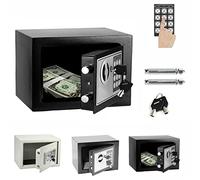 Value Safe, Digital Electronic Safe Box, 16L Fireproof Safe Steel Construction High Security Digital Safe,Money Safe for Adults Safe Box for Home Office Double Safety Key Lock & Password Safes, Black