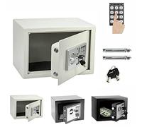 Value Safe, Digital Electronic Safe Box, 16L Fireproof Safe Steel Construction High Security Digital Safe,Money Safe for Adults Safe Box for Home Office Double Safety Key Lock & Password Safes, White