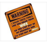 Value Your Wife Funny Tool Box Chest Vinyl Car Sticker Decal Vinyl 100x100mm approx.