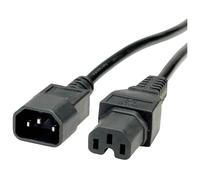 Value19991122 C13/C14 Cable 1.80m IEC320 C14/C15 250V AC 10A Black PVC