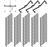 ValueBargain 100Pcs Pegboard Clips, Black Plastic Peg Board Hook Locks Organizer Accessories for Standard 1/4" & 1/8" Pegboards, Display Hook Fixer Clips Ideal for Home & Workshop