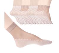 ValueBargain 12 Pairs Pop Socks Women Ankle, Ankle Tights Nylon Socks Sheer Short with Reinforced Bottom & Toe, Comfortable & Anti-Slip, Perfect for Daily Wear
