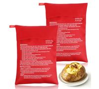 ValueBargain 2 Pack Microwave Potato Bag, Potato Bags for Microwave - Fast Even Heating Reusable Baked Potatoes Cooker