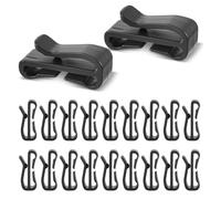 ValueBargain 20Pcs Webbing Ending Clips, Adjustable Bag Strap Webbing Ending Clip Keeper Waist Belt Hook Quick Slip Buckle for Backpack, Replacement for Hiking Camping Outdoor Snowshoe