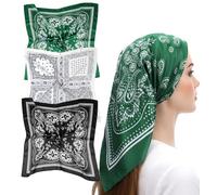 ValueBargain 3 Pcs Bandanas for Women, Head Scarf Square Shawl Wraps, Soft & Breathable, Versatile for Hair, Neck & Shoulders