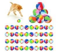 ValueBargain 40 Pcs Rainbow Pom Poms, Cat Toy Balls 1.6 Inch Soft Plush Fuzzy Balls for Cats Interactive Play, Lightweight Silent Pom Poms for Indoor Kitty Chase, Exercise & Training, Assorted Colors