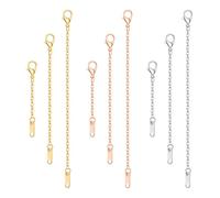 ValueBargain 9Pcs Rose Gold Extender Chain, Rose Gold Extender for Necklace Lengthening | DIY Accessories (Gold/Silver/Rose)