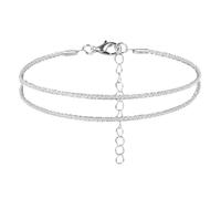 ValueBargain Ankle Bracelets for Women Silver - Sterling Silver Adjustable Layered Anklet Set, Dainty Waterproof Beach Jewelry Gift