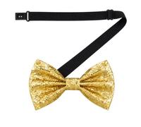 ValueBargain Gold Bow Tie, Rhinestone Sequin Mens Bow Tie Pre Tied