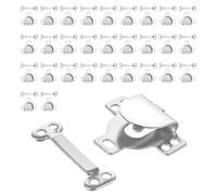 ValueBargain Hook and Eye Sewing, 30 Sets Metal Hooks and Eyes Fastenings for Clothing Sewing, Easy to Sew Replacement Repair Closure Clasps for Bra Trousers Pants Silver