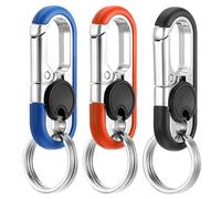 ValueBargain Key Chains for Men, 3 Pcs Heavy Duty Key Rings, Car Keychain for Men & Women Daily Carry Anti-loss Design, (Multi-colored, 6.8 X 2.7 cm)