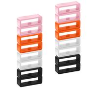ValueBargain Magicband Holder, 16Pcs Magic Band Safety Clips Security Watch Band Loop, Silicone Watch Strap Holder for Smartwatch Accessories Replacement (Black White Pink Orange, 1 in 2.5 Cm)