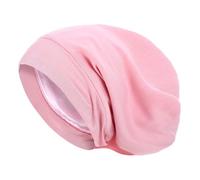 ValueBargain Silk Hair Cover for Sleeping, Adjustable Satin Lined Skull Cap for Women Sleep Bonnet for Women Curly Hair Protection, Comfortable & Breathable, Pink