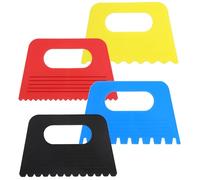 ValueBargain Textured Art Supplies, 4Pcs Texture Art Supplies Toothed Wave, Toothed Wave, Wide Flat Head, Pointed Bevel Scraper for Creation Early Childhood Education Home DIY