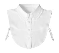 ValueBargain White Collar, Collars for Women for Blouses & Dresses, Adjustable False Collar Accessory (White)