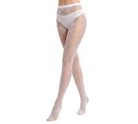 ValueBargain White Lace Tights, White Tights for Women, Floral Pattern, Comfortable & Breathable