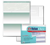 ValueChex Check Paper - Blank Check Stock - Business Check On Top, Secure Green, 55 Count (VS10-0019)